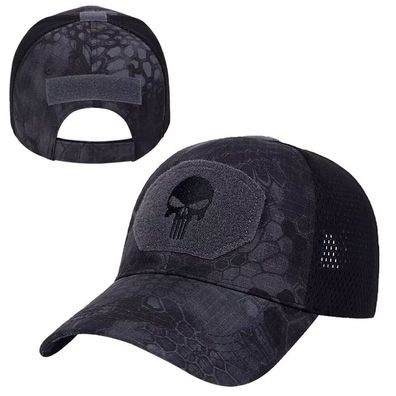 Schädel Stickerei Taktische Baseball Cap Herren Einstellbare Snapback Dad Hut