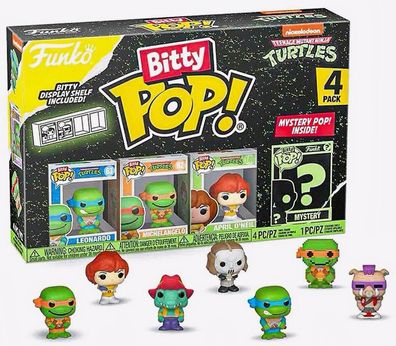 Funko Bitty PoP! TMNT Turtles - Leonardo - Michelangelo -April- 4 er Pack - 5072