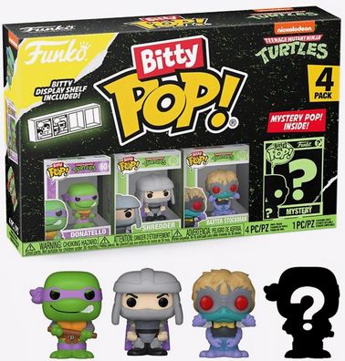 Funko Bitty PoP! TMNT Turtles - Donatello - Shredder - Baxter - 4 er Pack - 5089