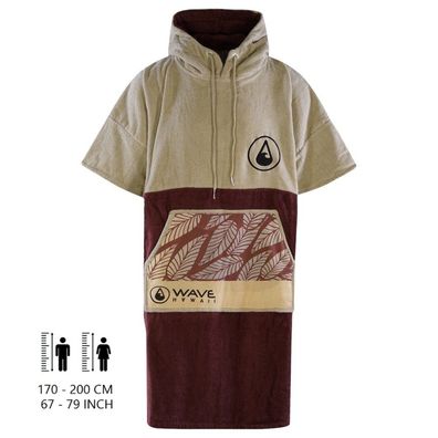 Wave Hawaii Cotton Velours Poncho Leevs, Size L WH4060