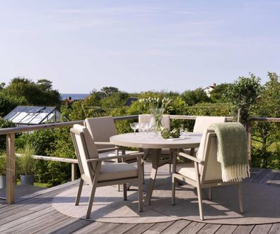 Brafab - Gartenstuhl Samvaro mit Kissen, Beige