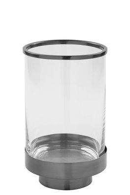 Fink KALUX Windlicht, nt. grau, . Glas Höhe 21, Ø 12,5 146162