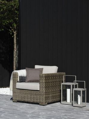 Brafab - Windlicht Belfort aus Aluminium Small, Beige