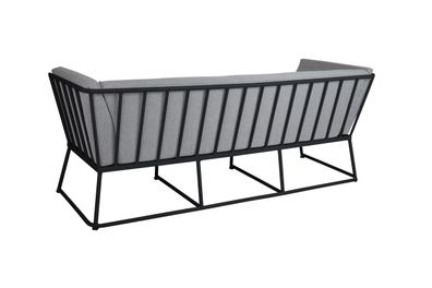 Brafab - Gartensofa Vence mit Kissen 3-Sitzer, Grau