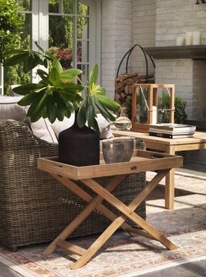 Brafab - Gartenbeistelltisch Turin aus Teakholz, Low