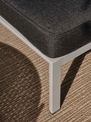 Brafab - Gartenecksofa Delia mit Kissen, Hellgrau
