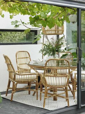 Brafab - Gartenesstisch Vallda aus Rattan ß 120cm