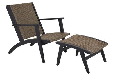 Brafab - Gartenhocker Kira aus Aluminium, Schwarz