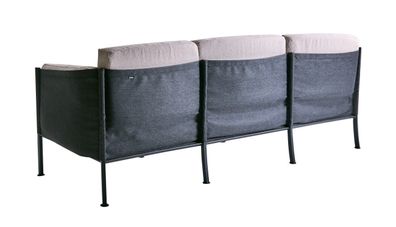 Brafab - Gartensofa Delux mit Kissen, Schwarz