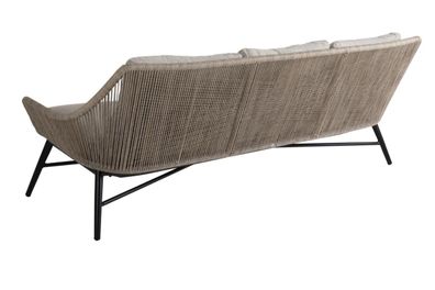 Brafab - Gartensofa Pembroke mit Kissen, 3-Sitzer