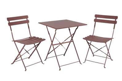 Brafab - Garten-Set Ponte aus Aluminium, Rot