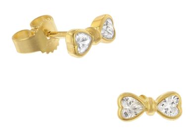 GLIZZ Schmuck Damen-Ohrringe 333 Gelbgold Zirkonia Ohrstecker GL8351
