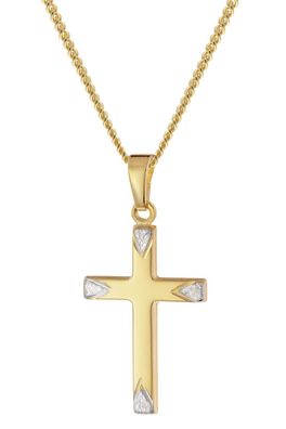 trendor Schmuck Kreuz-Anhänger Gold 333/8K 21 mm an goldplattierter Silberkette 2838