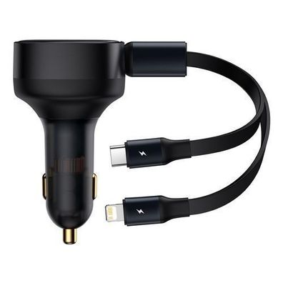 Baseus Genuss 2-in-1 Auto-Ladegeraet 30W Schwarz (CGTX000001)