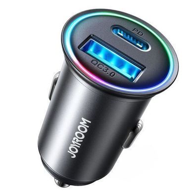 Joyroom JR-CCN04 Kompaktes 60W Ladegeraet mit USB-A & USB-C - Schwarz