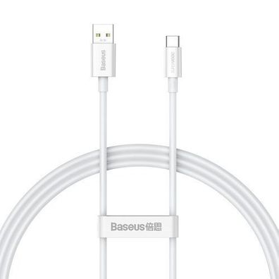 Baseus Superior Series 65W Supervooc USB-A zu USB-C Kabel, 1m, Weiss