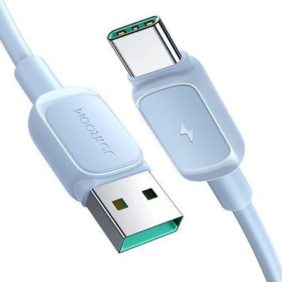 Joyroom USB-A/USB-C Kabel 3A, 1,2 m, Multi-Color Serie A14 - Blau