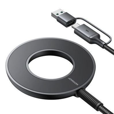 Joyroom Kabelloses Magnetladegeraet 15W Schwarz (Modell JR-WQM03)