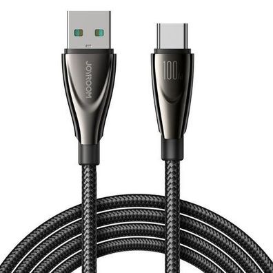 Joyroom Pioneer Serie SA31-AC6 USB-A/USB-C Ladekabel 100W, 1,2m, Schwarz