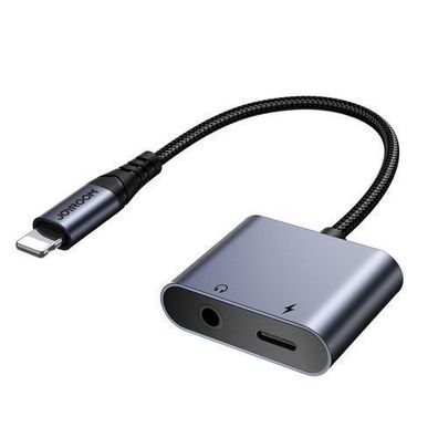 Joyroom SY-L01 Kombi-Adapter: Lightning auf Lightning & 3.5 mm Audio - Schwarz