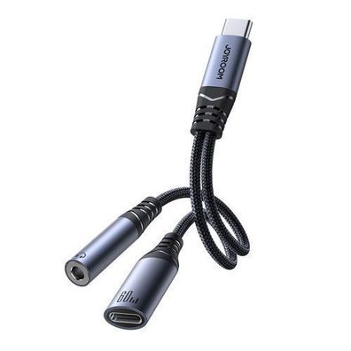 Joyroom SY-C02 2-in-1 DAC Adapter: USB-C zu USB-C & 3.5 mm Klinkenanschluss - Sc