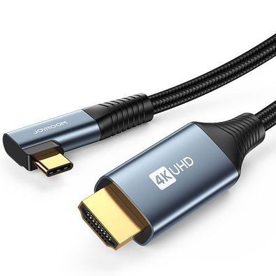 Joyroom SY-20C1 USB-C auf HDMI Kabel 4K 60Hz, 2m, Grau - Hochwertiger Winkeladap