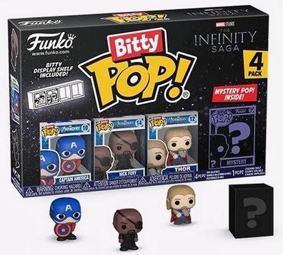 Funko Bitty PoP! Avengers Infinity Saga - Nick - Thor - Cap - 4 er Pack - 5034