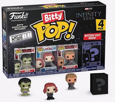 Funko Bitty PoP! Avengers Infinity Saga - Hulk - Woddow - Haw - 4 er Pack - 5041
