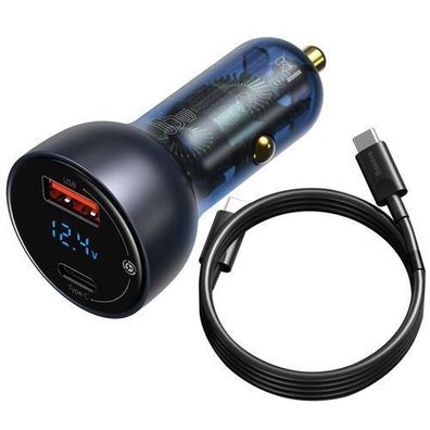 Baseus USB/USB-C Kfz-Ladegeraet 65W 5A SCP 4.0+ Power Delivery 3.0 Schnellladung