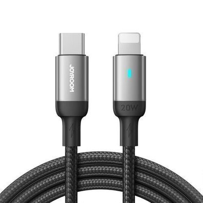 Joyroom A10 Lightning zu USB-C PD 20W Kabel, 1,2 m - Schwarz, Extraordinaere Seri