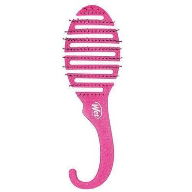 Elegante Entwirrungsbuerste fuer Nasshaare - Pinker Glitzer-Effekt