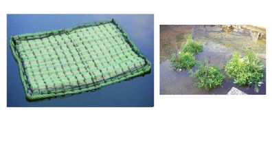 Aquaforte schwimmende Pflanzinsel rechteckig 121 x 85cm (1m²) Teiche