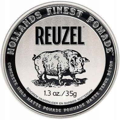 Reuzel Hollands Beste Pomade, Wasserbasiert, Mattierender, Sehr Starker Halt, 35