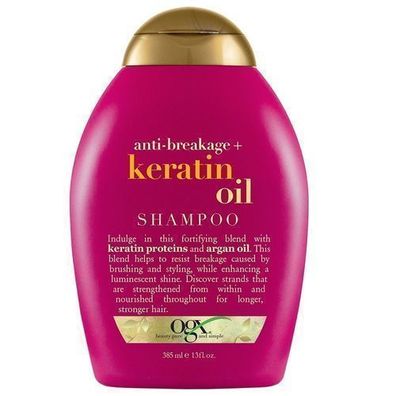 OGX Anti-Breakage + Keratinoel Shampoo mit keratinoel zur Vorbeugung von Haarbruch