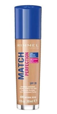 Rimmel Match Perfection Foundation 400 Natuerliches Beige SPF20, 30 ml