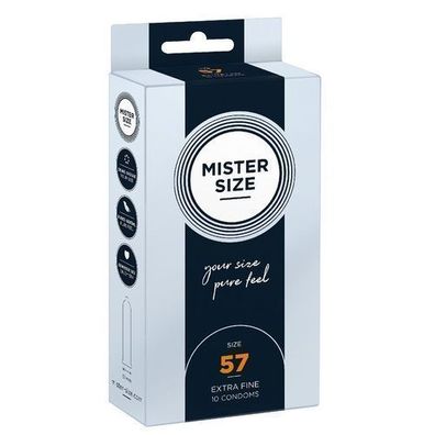 Mister Size Kondome - Individuelle Passform 57mm, Packung mit 10 Stueck