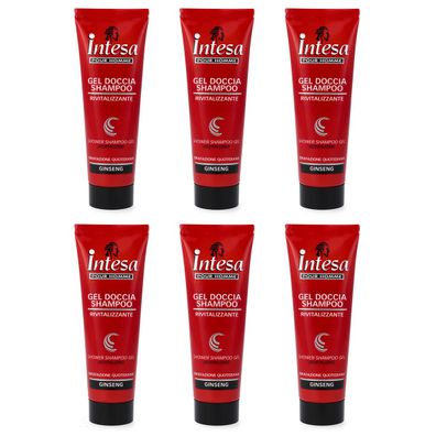 intesa pour Homme Ginseng Duschgel 6x 50 ml Reisegröße