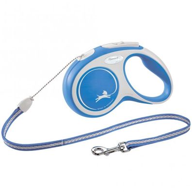 FLEXI Rollleine New Comfort Seil - 5m, bis 12kg - blau