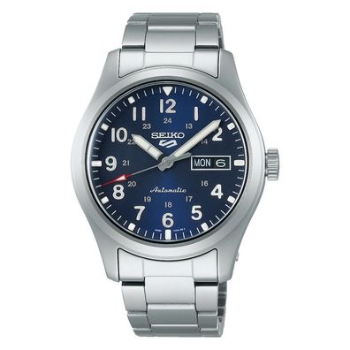 Seiko 5 Herrenuhr Automatik Silbergrau SRPG29K1