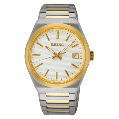 Seiko Herrenuhr Klassik Quarz Silbergrau SUR558P1