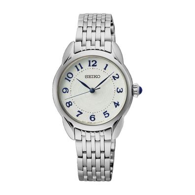 Seiko Damenuhr Klassik Quarz Silbergrau SUR561P1