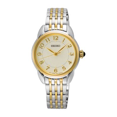 Seiko Damenuhr Klassik Quarz Silber-Gold SUR562P1