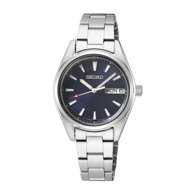 Seiko Damenuhr Klassik Quarz Silbergrau SUR353P1
