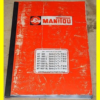 Gebrauchssanweisung für verschiedene Gabelstabler Manitou MT Serie 2