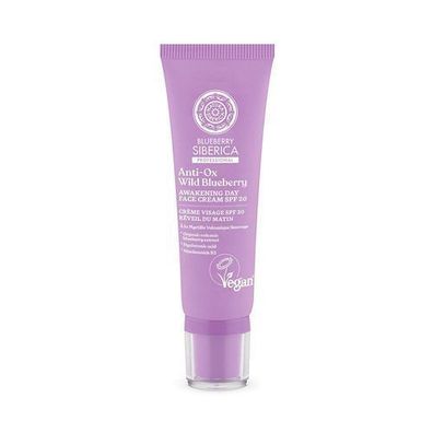 Natura Siberica Blueberry Siberica Vegane belebende Tagescreme mit LSF20, 50ml