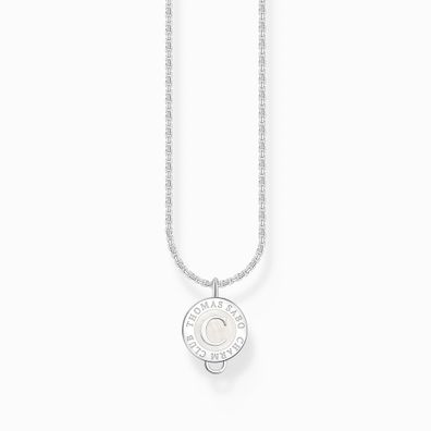 Thomas Sabo Charm-Kette mit weißem Coin Silber 925/- Silber