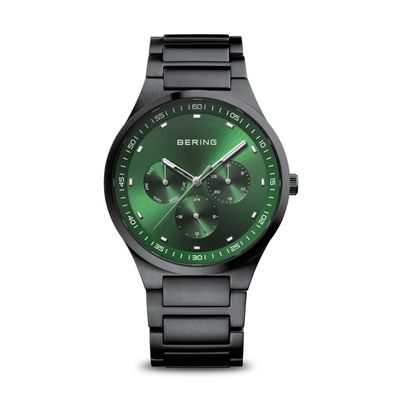 Bering Herrenuhr Classic schwarz gebürstet 11740-728