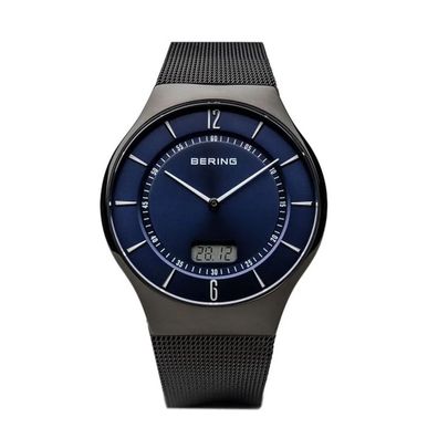 Bering Herrenuhr Radio controlled schwarz glänzend 51640-227