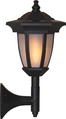 Solar Laterne Flame, Schwarz, Dämmerungssensor, H 63cm