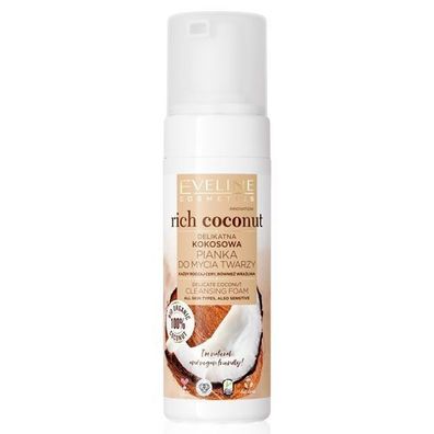 Eveline Reichhaltiger Kokosnuss Reinigungsschaum fuer das Gesicht, 150 ml